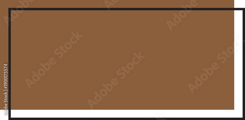 Brown quotation box icon. Speech bubble frame and minimalist black outline border for text message, comment citation testimonial design, isolated on transparent background. Vector illustration.