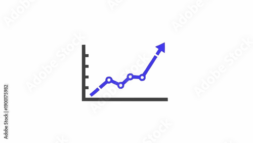 Increasing business growth chart graph.