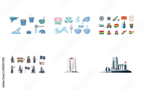 Cultural and symbols from various countries and traditions cultural symbols flags
