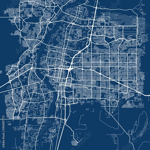 Fotografie Albuquerque City Map discover intricate linework a structured urban grid and the subtle blueprint aesthetics of berlin in this minimalist poster, emphasizing refined linework, with balanced