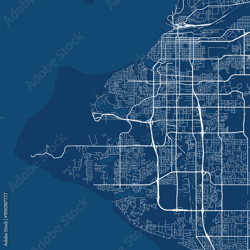 Anchorage City Map discover the elegant cityscape encapsulated in a minimalist blueprint showcasing refined lines and a structured grid, emphasizing refined linework, with balanced composition.