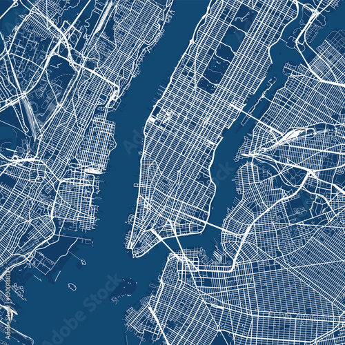 New York City Map explore the intricacies of this minimalist file series of urban layouts with clean monochrome tones highlighting this blueprint cityscape, emphasizing refined linework.