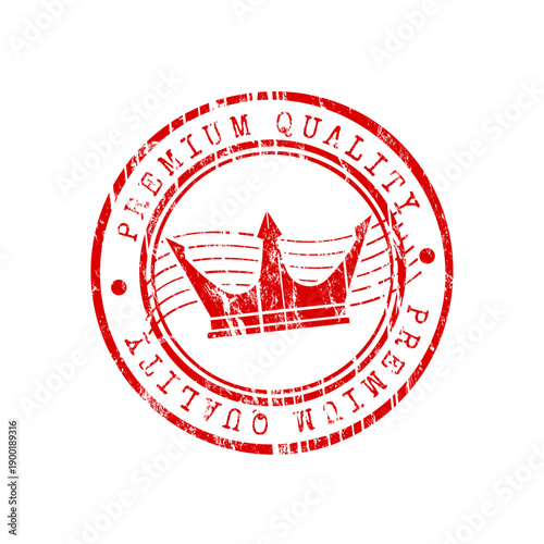 Premium Quality - red grunge stamp