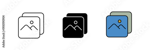 album icon. Line, solid and filled outline colorful version, outline and filled vector sign. Idea Symbol, logo illustration. Vector graphics