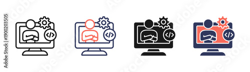 Skill Assessment Icon Set Multiple Style Collection