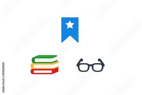 Books, a bookmark, and glasses show learning at a study table during a quiet afternoon in a home setting