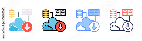 Data Mining Icon Set Multiple Style Collection