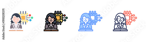 Student Engagement Icon Set Multiple Style Collection