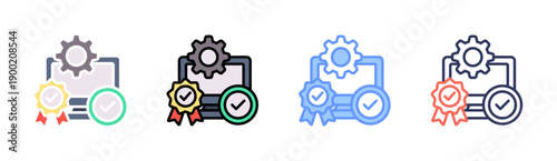 Automated Grading Icon Set Multiple Style Collection