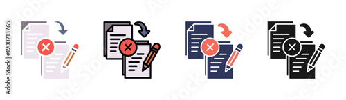 Plagiarism Detection Icon Set Multiple Style Collection