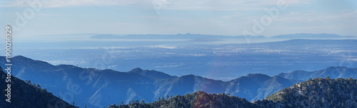 Φωτογραφία Distant Southern California Coast Panorama From The San Gabriel Mountains