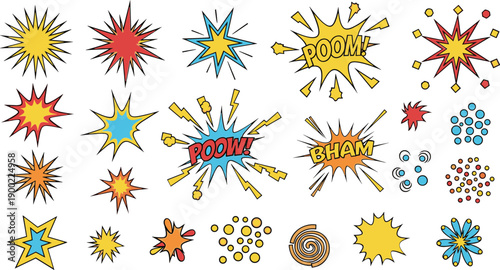 Vibrant comic book explosion effects for dynamic storytelling