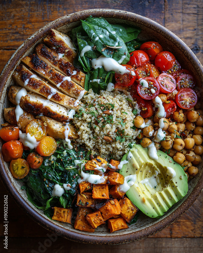 Wallpaper Mural Homemade Protein Bowl With Chicken and Quinoa Torontodigital.ca