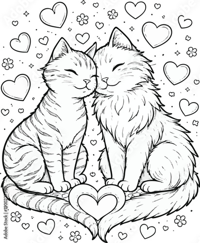Valentine's day, holiday, cat, kitten, love