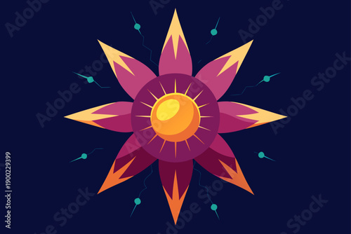 Plasma Flower Blooming in a Solar Storm Glow