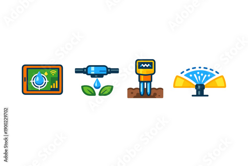 Water management system consists of sensors, valves, and sprinklers for better agricultural practices in fields and gardens