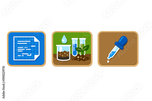 Exploring plant growth through experiments in a laboratory showing tools and methods used for studying soil and water