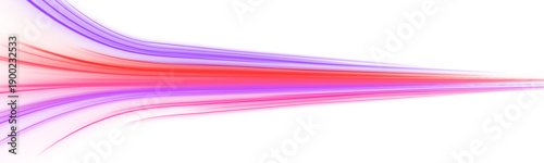 Glowing blue and red lines curve through dark space. Light trails form smooth waves, expressing motion, energy, and depth. Abstract technology speed background.