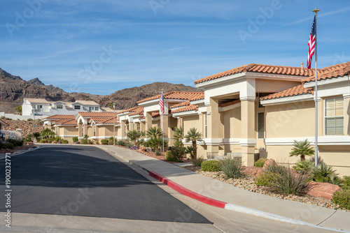 Modern architecture condos in Boulder city NV.