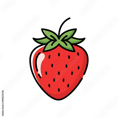 Red strawberry with seeds.