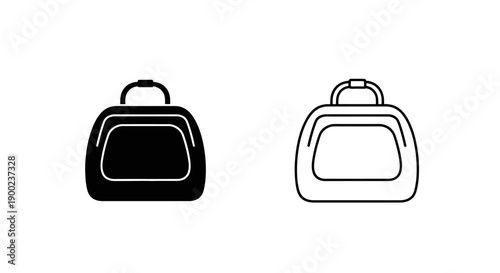 Simple Travel Bag or Duffle Icon for Luggage Vacation or Journey Design