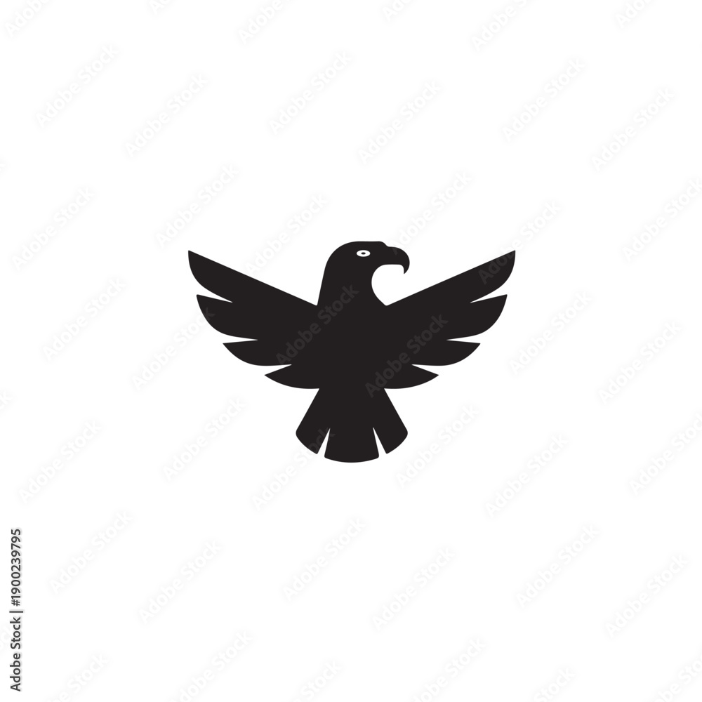 Obraz premium Modern Falcon Hawk Silhouette Graphic
