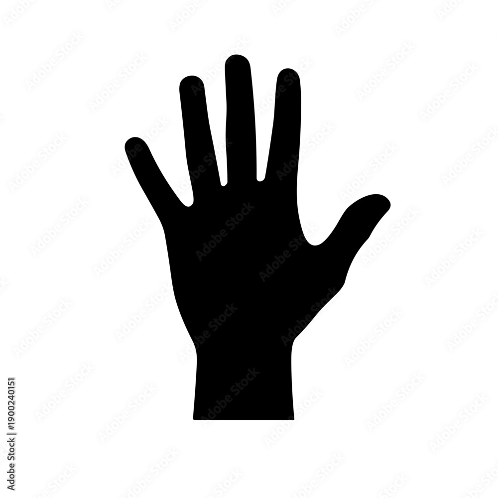 Obraz premium hand silhouette vector