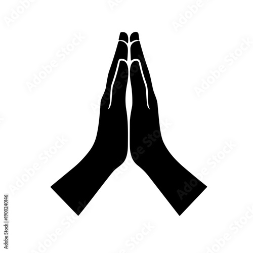 hand holding a black glove