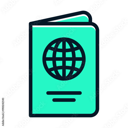 Passport Travel Document Flat Icon