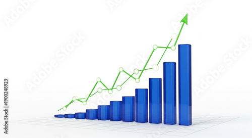 Wallpaper Mural Business Analytics and Data Growth Charts Isolated on White Background Torontodigital.ca