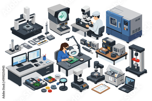 Industrial laboratory equipment and precision measuring instruments for quality control