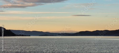 sunset over the river