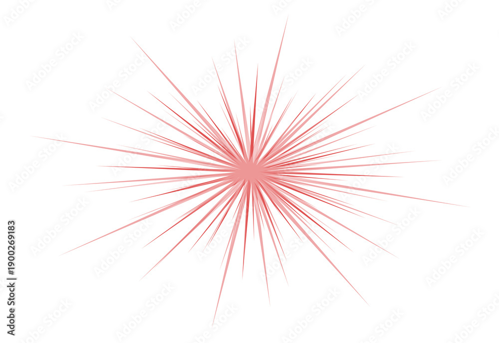 Fototapeta premium Radiant explosion graphic isolated on transparent background transparent background