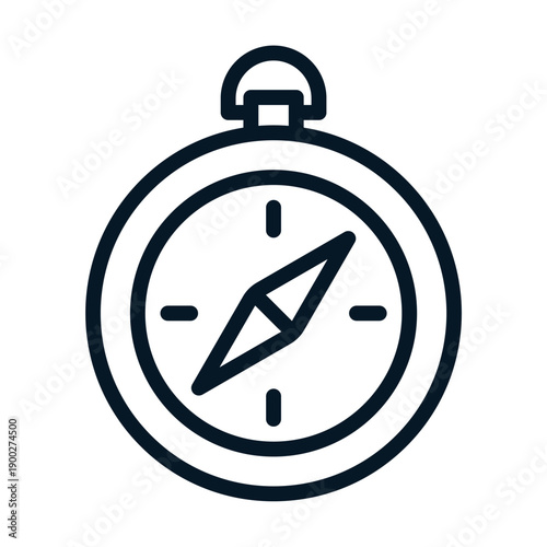 Travel Compass Navigation Outline Icon