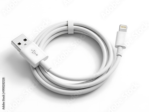 White USB to Lightning Cable Charger for Apple Devices