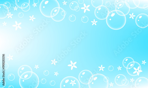 Washing powder. Super clean. Soap bubbles, foam. Detergent design. Detergent powdery, detergent cleaner, sample detergent. Powder to wash clothing. Soap ultra clean design