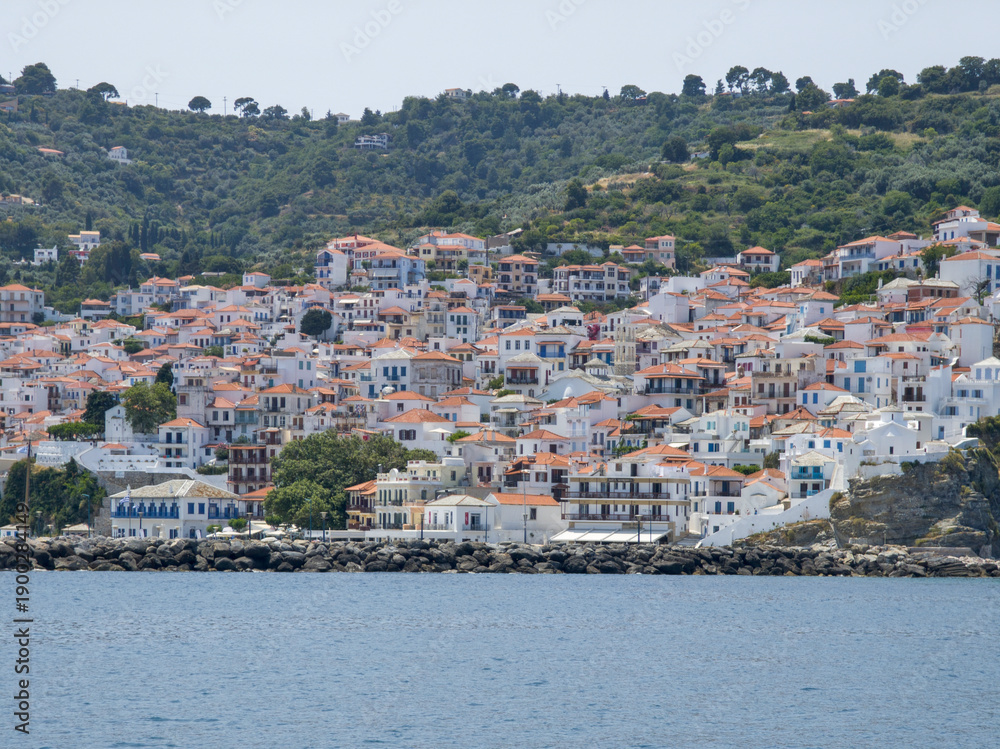 Obraz premium Coastline of Skopelos island, Sporades, Thessaly, Greece