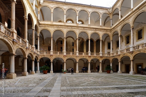 The Palazzo dei Normanni is a palace in Palermo, Sicily, Italy. It was the seat of the Kings of Sicily with the Hauteville dynasty.
