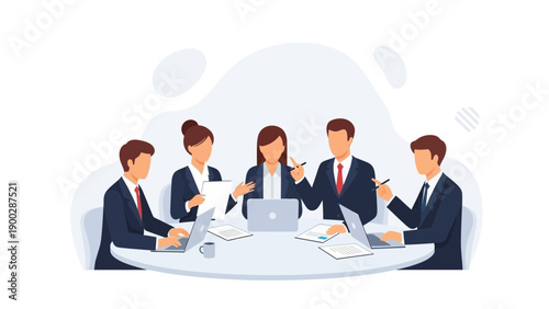 Business Meeting Team Collaboration Discussion Strategy Planning