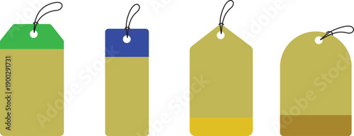  uniquely shaped, blank price tags