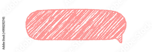 Chalk sketch speech box forms a diagonal bubble. Rectangle organic balloon shapes a comment and chat textbox. Subtle handdrawn message style, modern and clear visual presence.