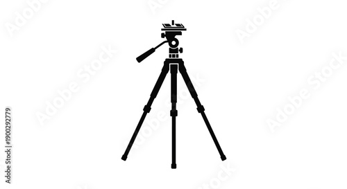 Black tripod design against a white background a striking silhouette
