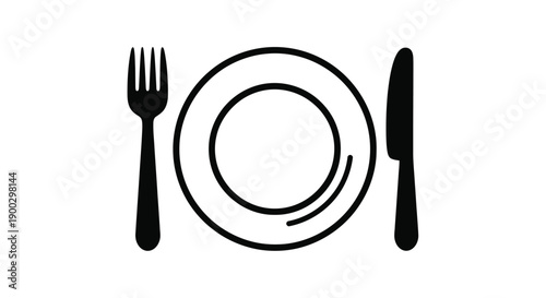 Stationery items in a minimalist black silhouette