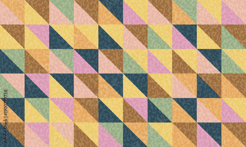 Wallpaper Mural Seamless Colorful Abstract Geometric Triangle Pattern with Textured Overlay Torontodigital.ca