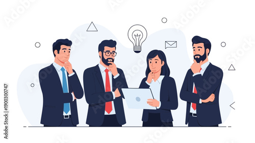 Business Team Collaboration Strategy Meeting Brainstorming Idea Generation