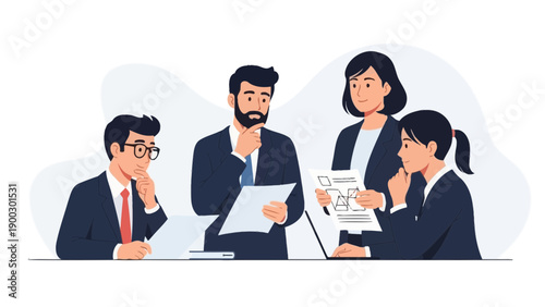 Business Team Meeting Strategy Discussion, Collaboration and Planning