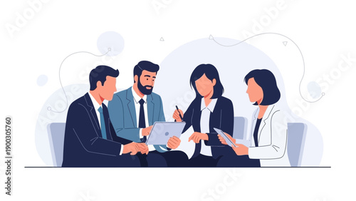 Diverse Business Team Collaborating on Project Strategy Meeting