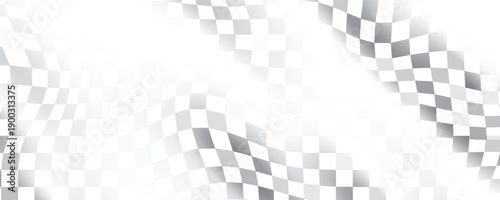 Checkered wave gradient white for sport race championship and business success finish background vector illustration.