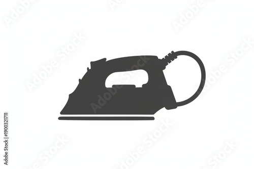 Modern Iron: A minimalist depiction of a modern iron, showcasing its sleek design and the essence of home chores.