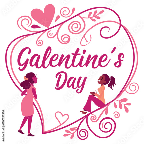 Galentine's Day and Queen of Hearts SVG Bundle, Feminine Empowerment Quotes and Romantic Illustrations for T-Shirts and Crafts